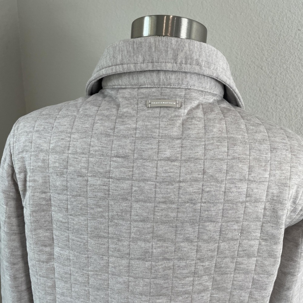 TravisMathew Womens Small Jacket Cloud‎ Coastal Quilted Shacket Button Up - Picture 9 of 11